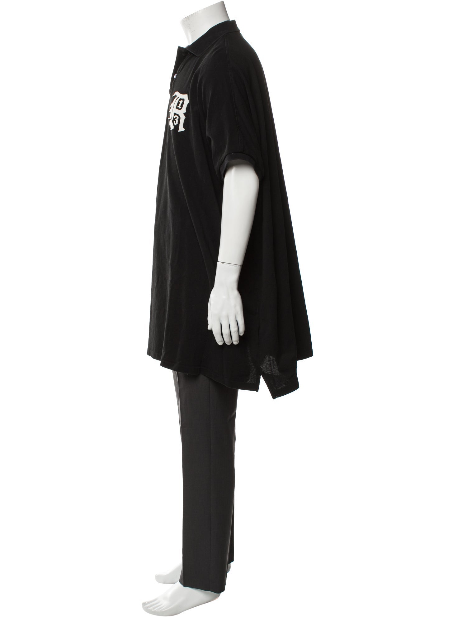 R13 Collar Short Sleeve Polo Shirt