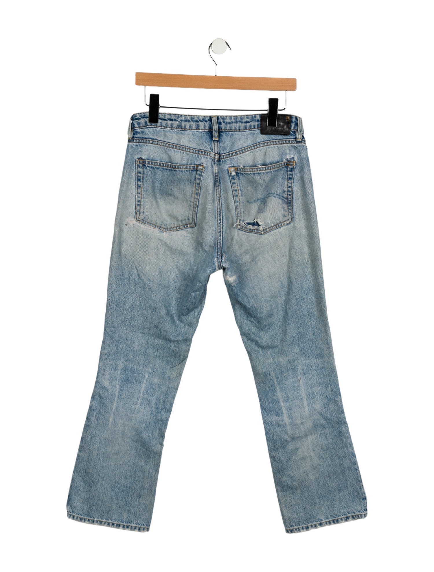 R13 Mid-Rise Straight Leg Jeans