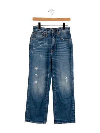 R13 High-Rise Straight Leg Jeans