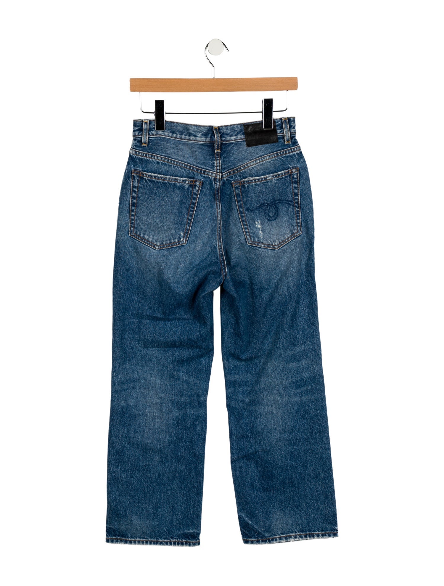 R13 High-Rise Straight Leg Jeans