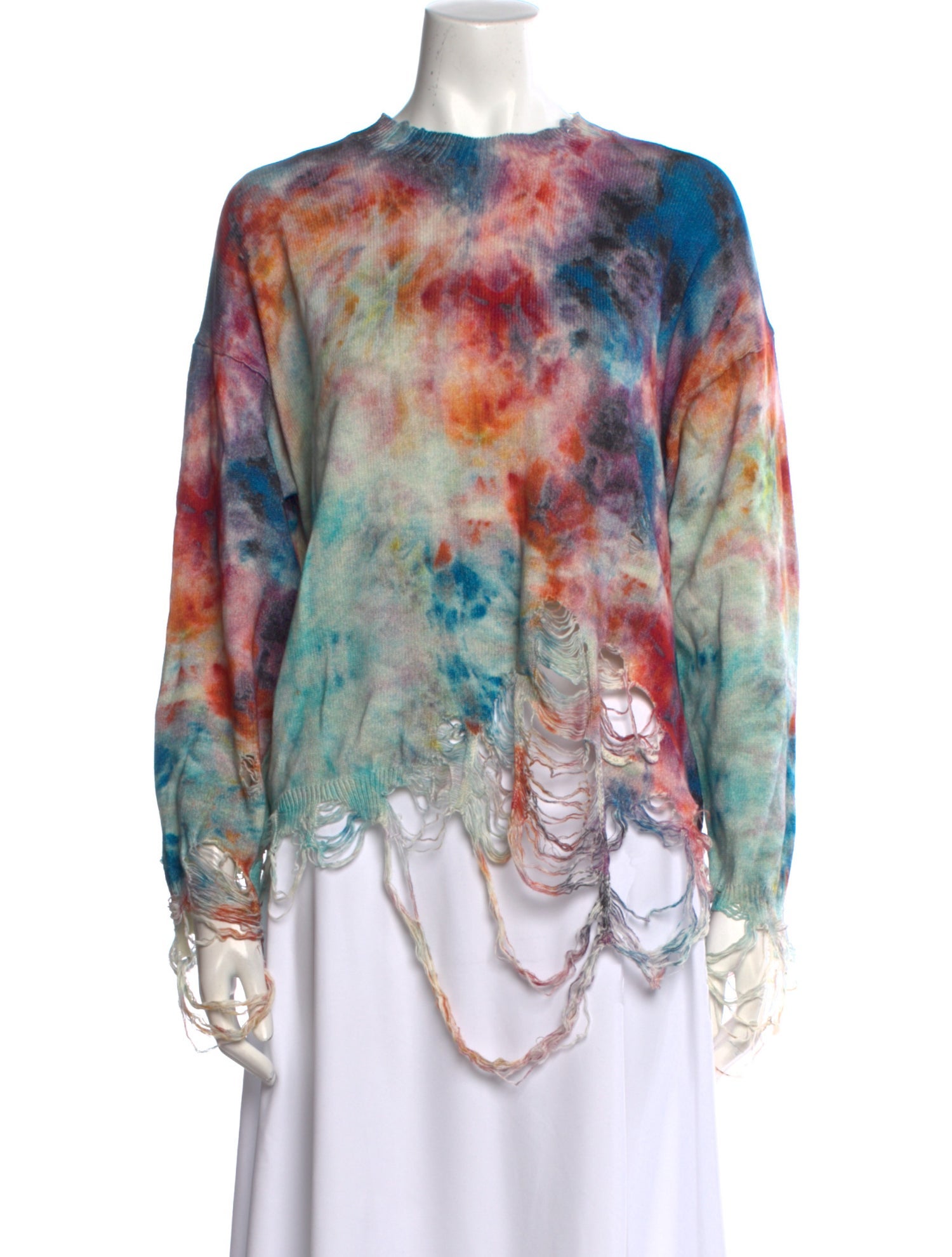 R13 Printed Crew Neck Sweater