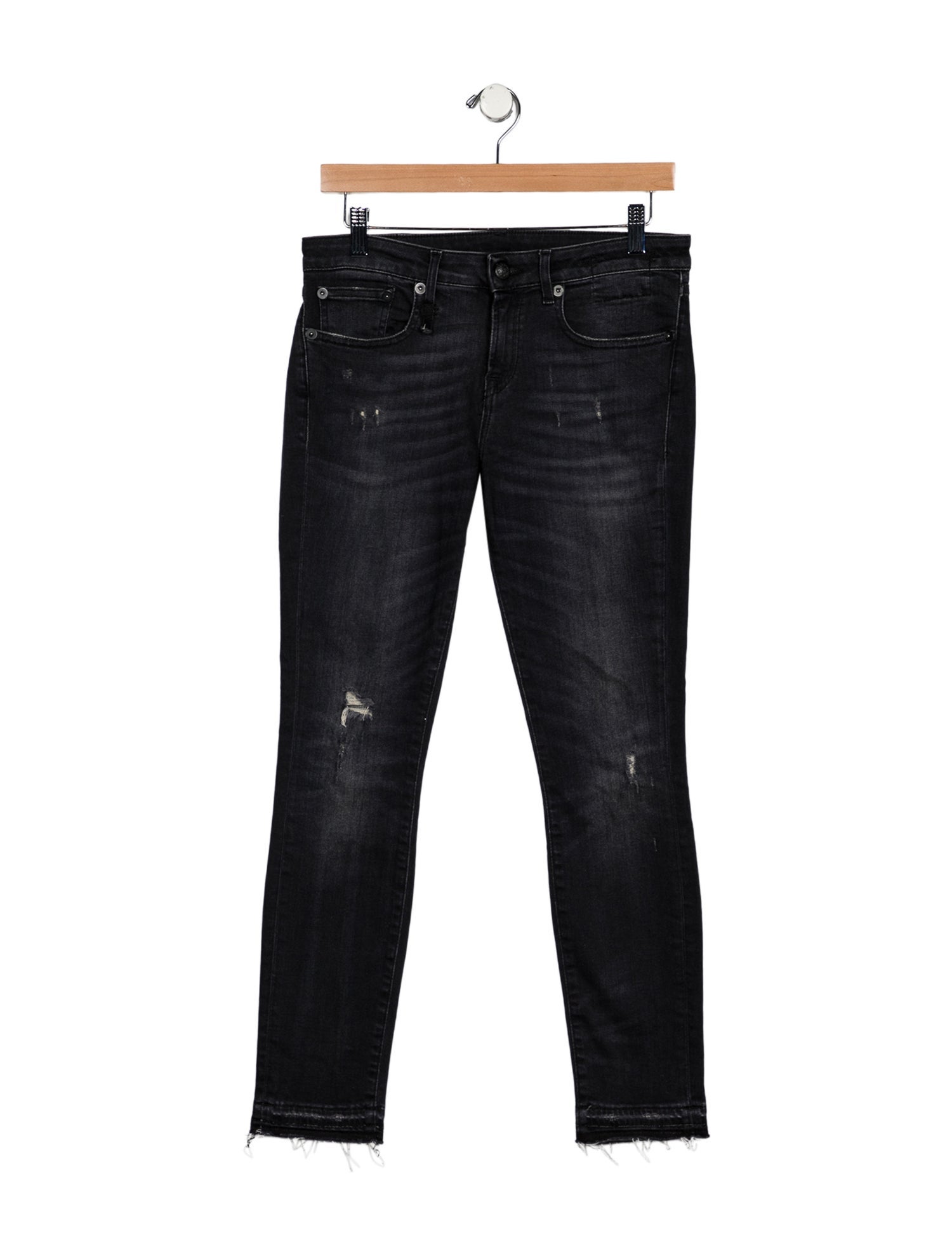 R13 Mid-Rise Straight Leg Jeans
