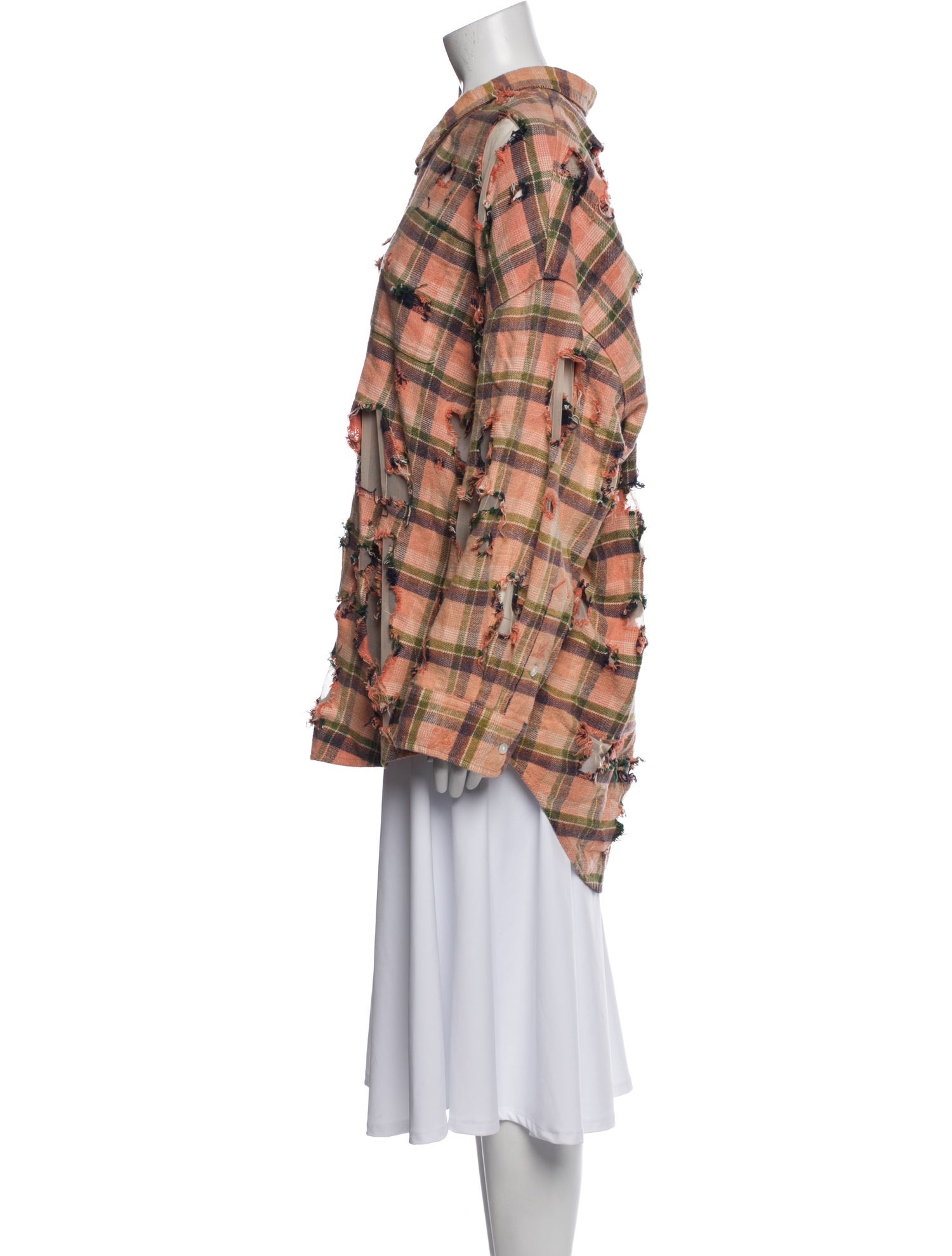 R13 Plaid Print Long Sleeve Tunic w/ Tags