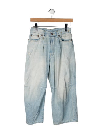 R13 Mid-Rise Wide Leg Jeans