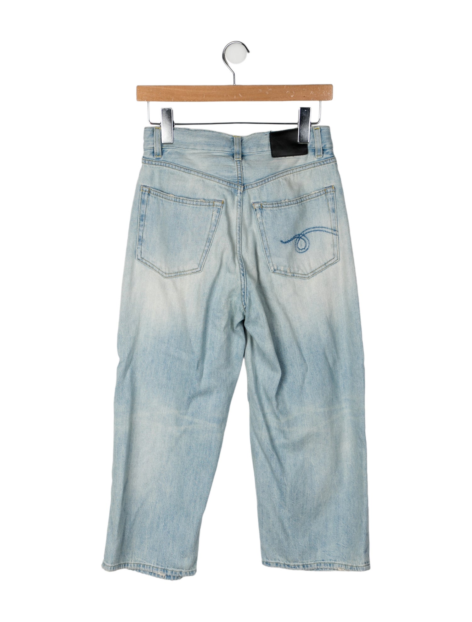 R13 Mid-Rise Wide Leg Jeans