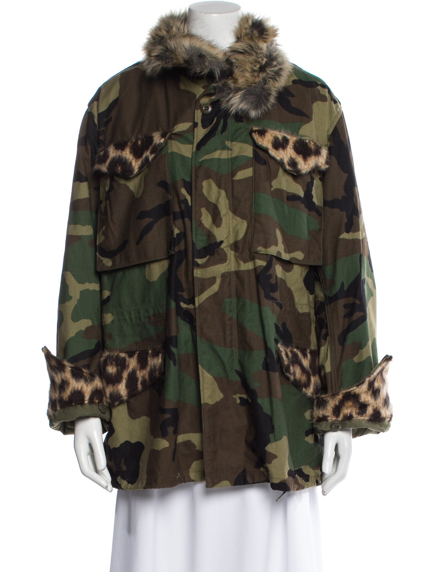 R13 Camouflage Print Utility Jacket