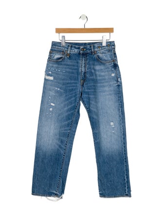 R13 Mid-Rise Straight Leg Jeans