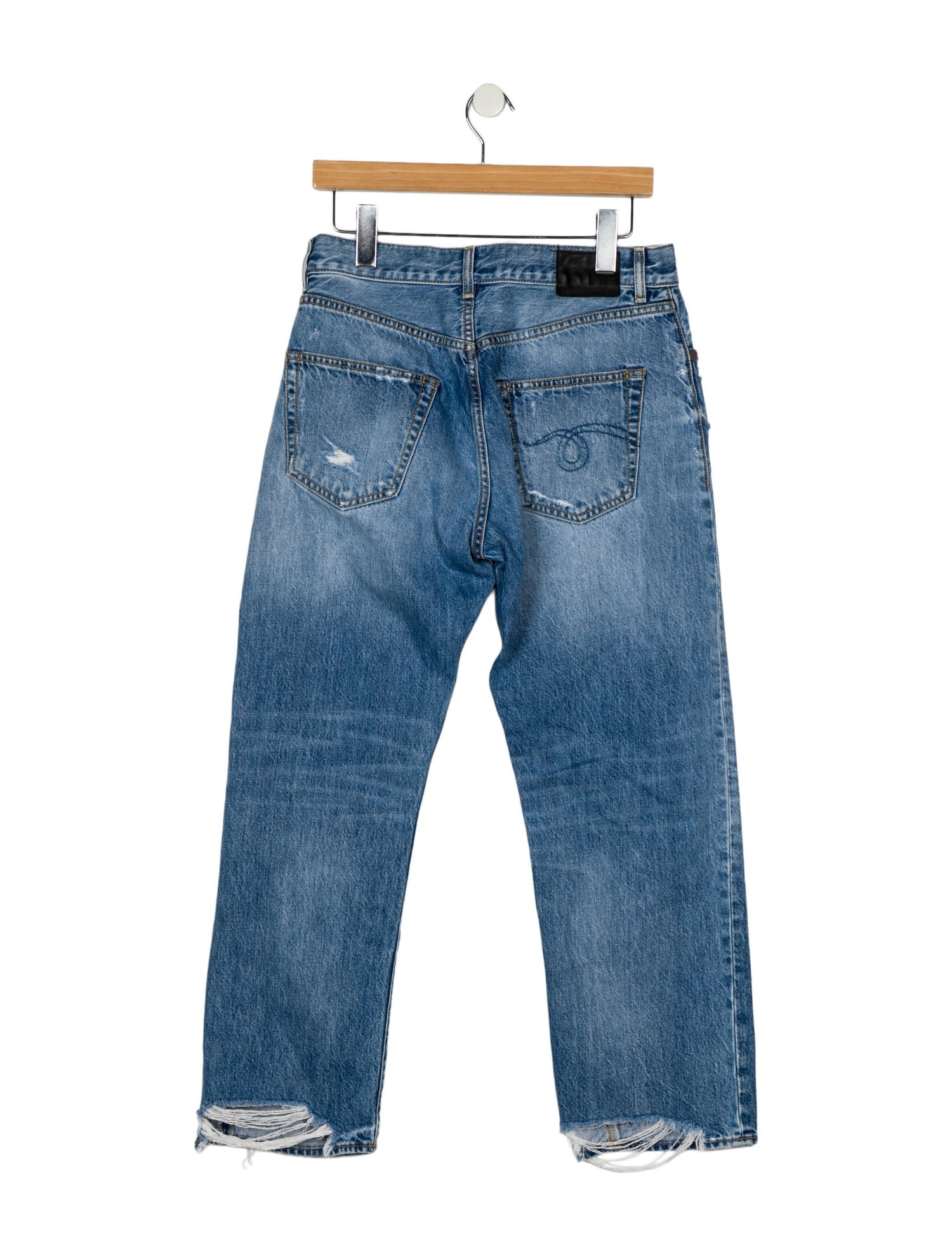 R13 Mid-Rise Straight Leg Jeans