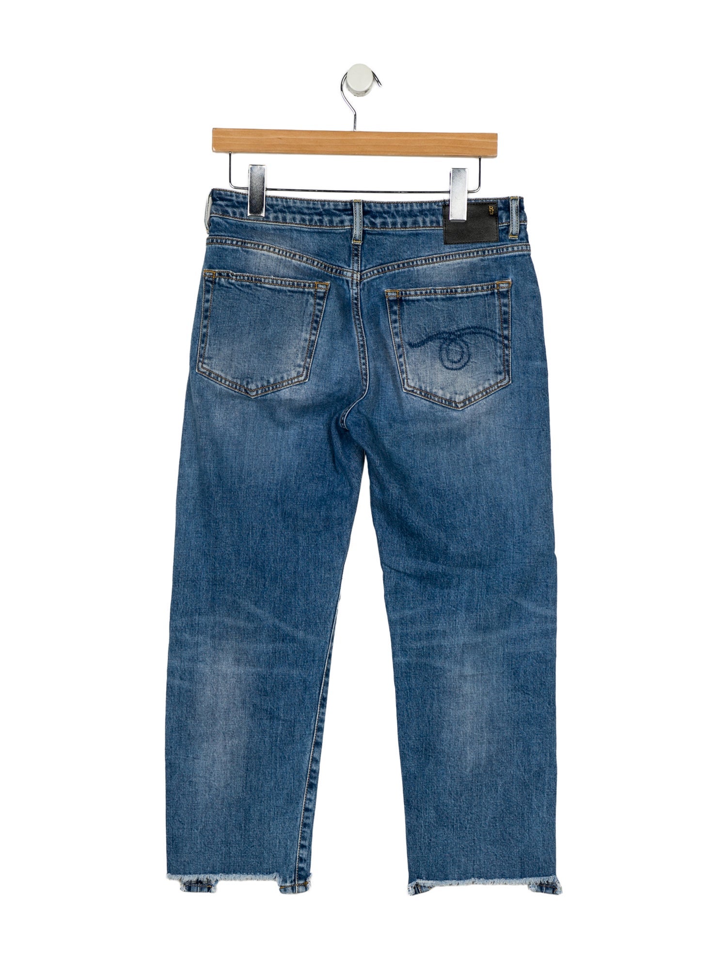 R13 Mid-Rise Straight Leg Jeans