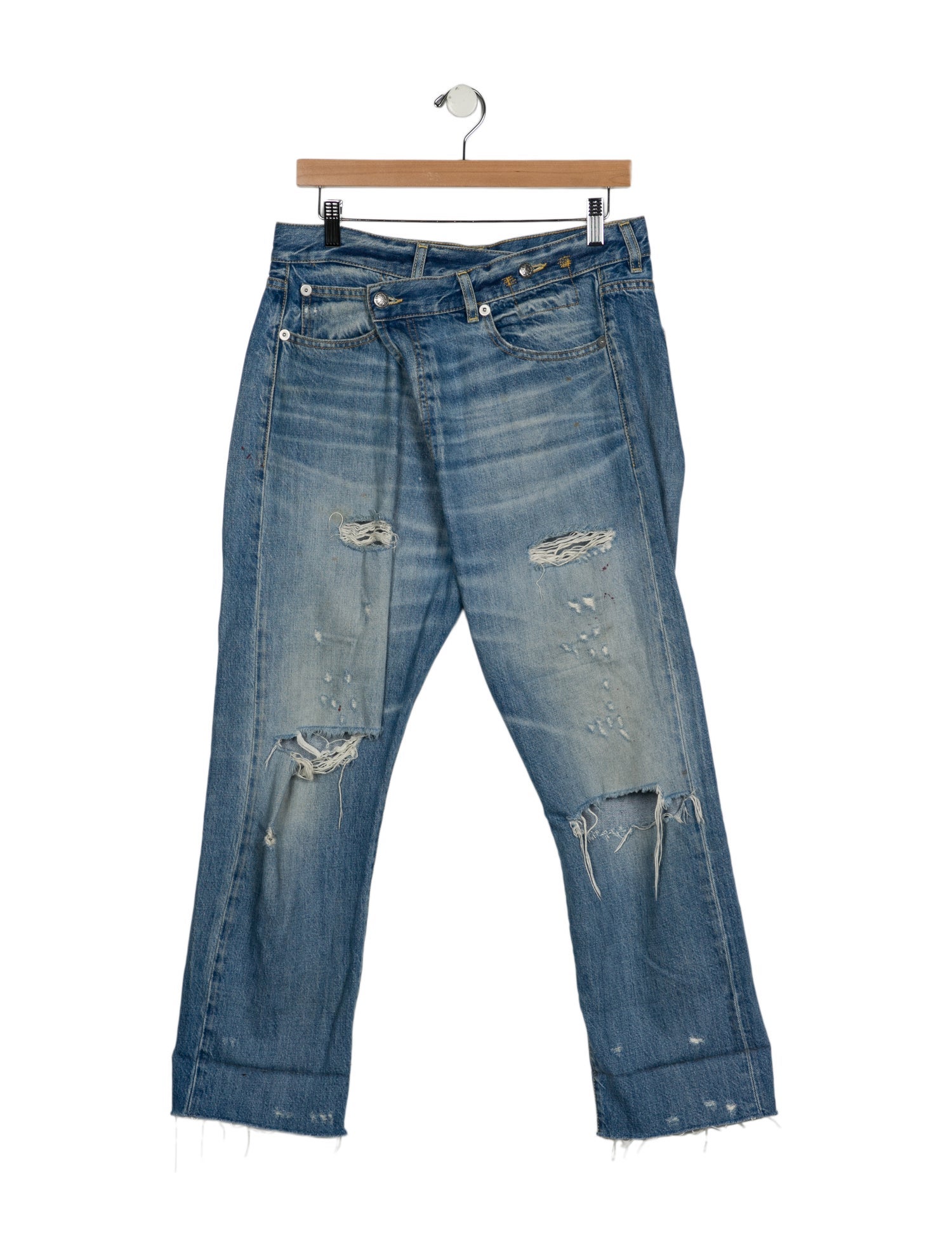 R13 High-Rise Straight Leg Jeans