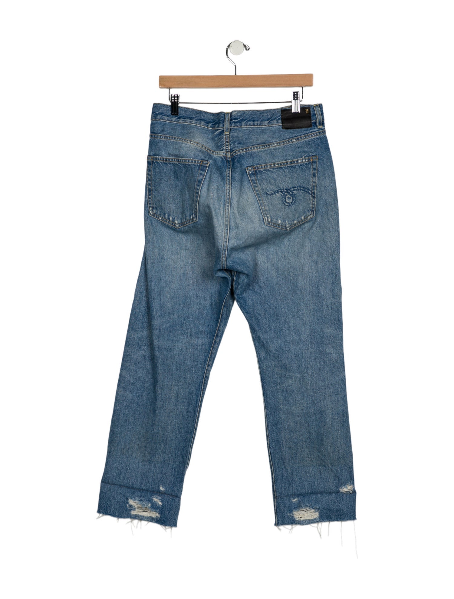 R13 High-Rise Straight Leg Jeans