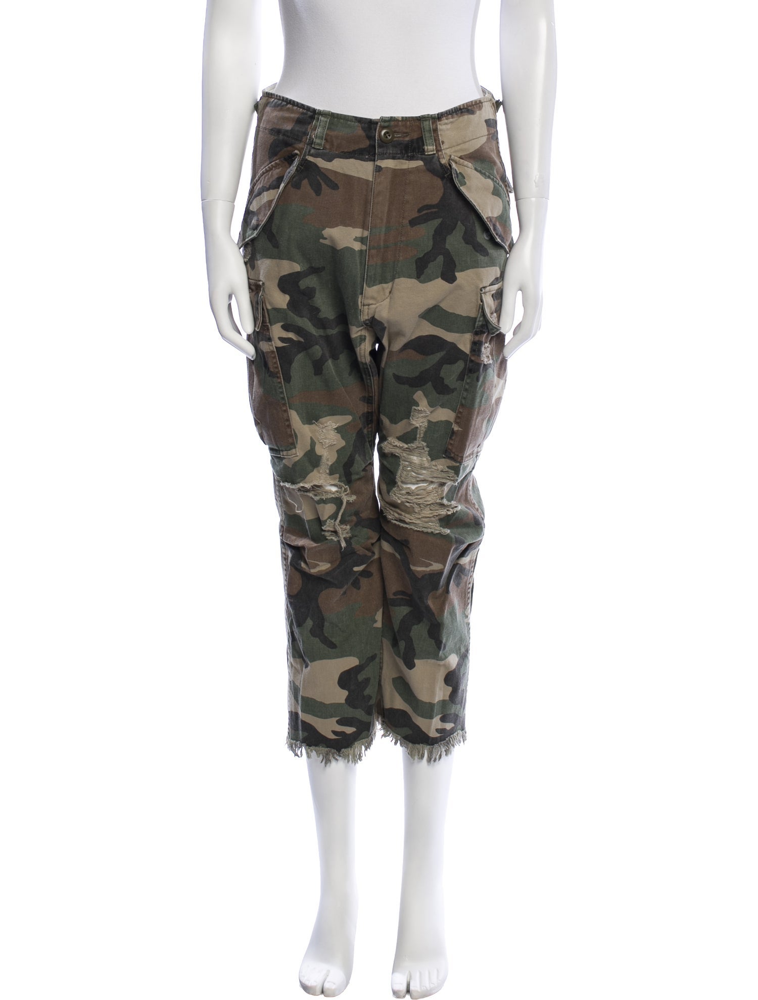 R13 Camouflage Print Skinny Leg Pants