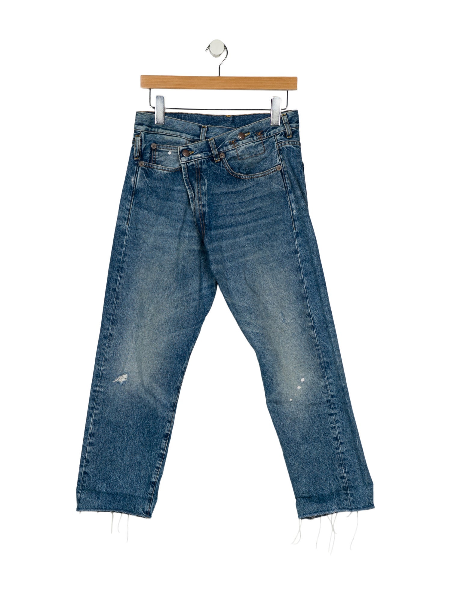 R13 High-Rise Straight Leg Jeans