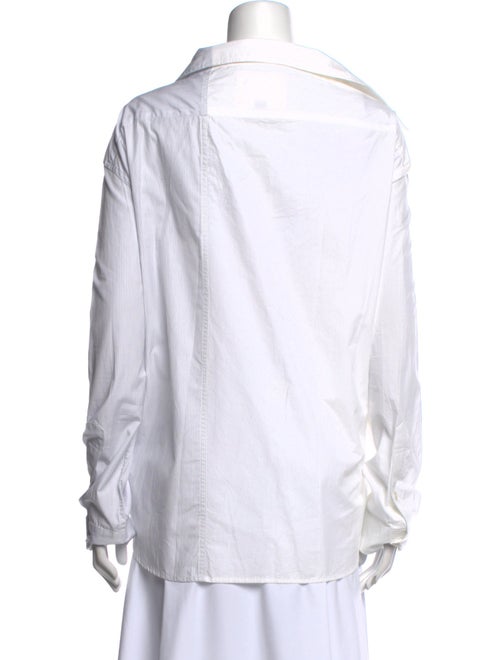 R13 Striped Long Sleeve Button-Up Top