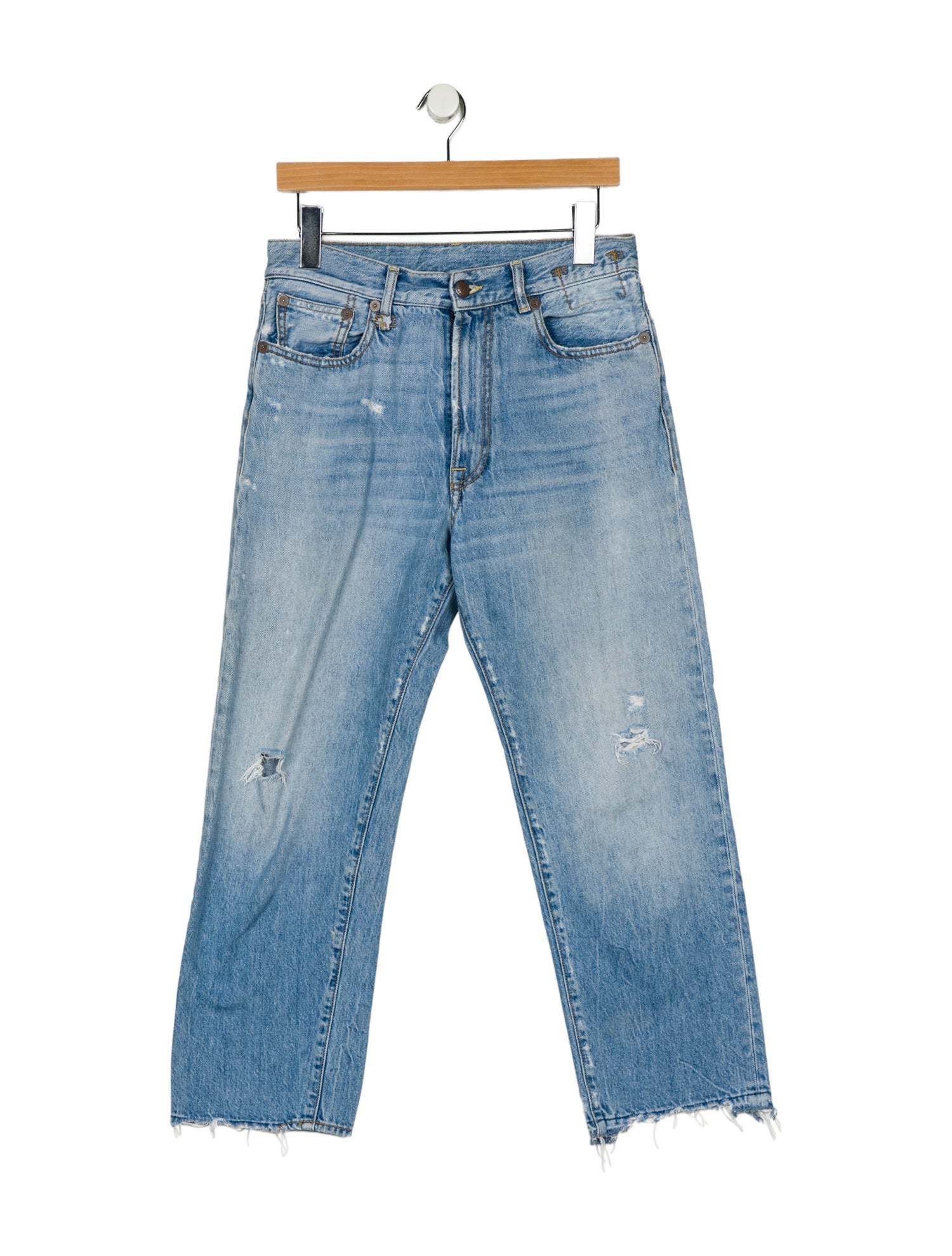R13 High-Rise Straight Leg Jeans