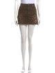 R13 Animal Print Mini Skirt