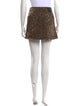 R13 Animal Print Mini Skirt