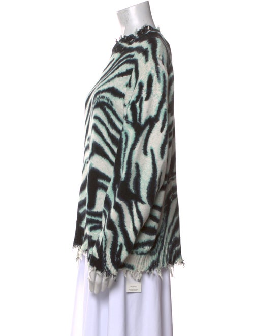 R13 Animal Print Crew Neck Sweater
