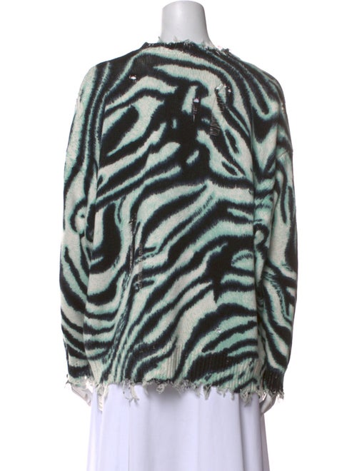 R13 Animal Print Crew Neck Sweater