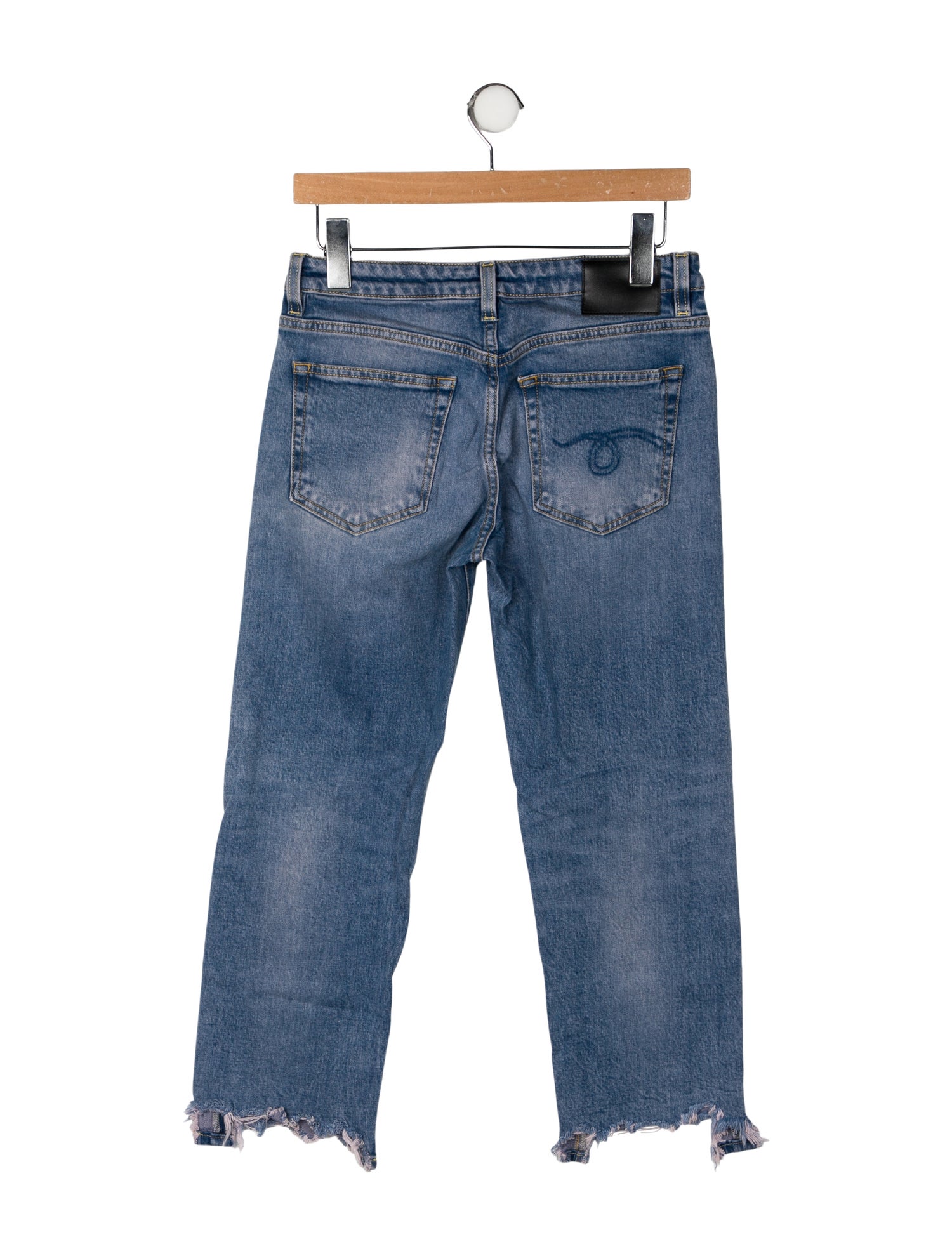 R13 Mid-Rise Straight Leg Jeans
