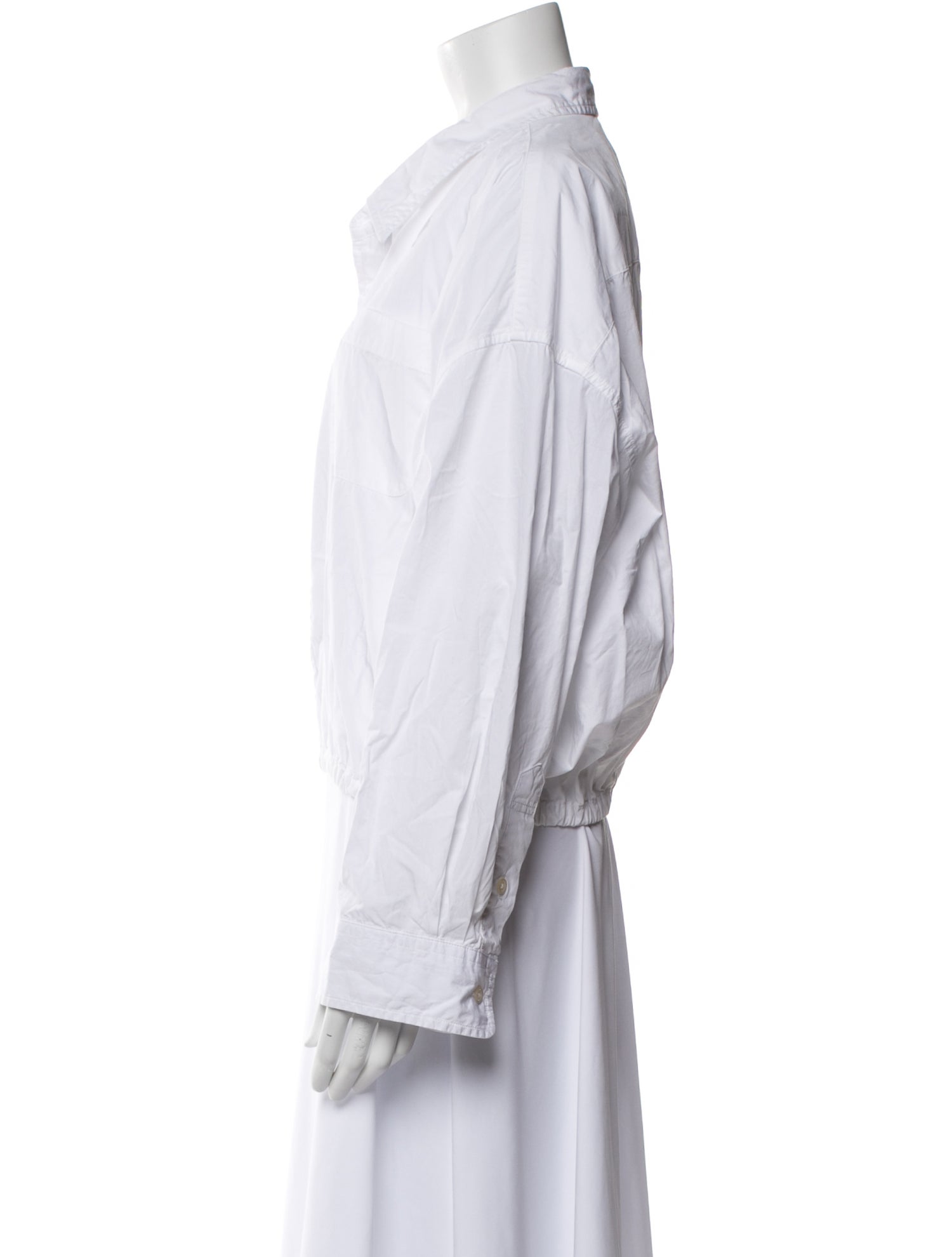 R13 Crossover Bubble Shirt Long Sleeve Button-Up Top