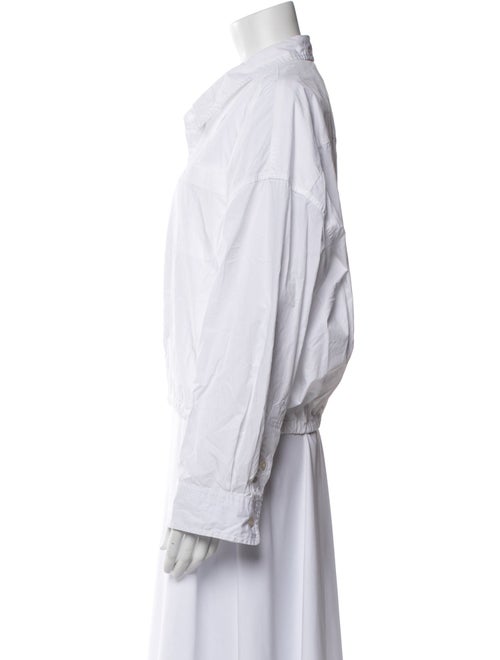 R13 Crossover Bubble Shirt Long Sleeve Button-Up Top