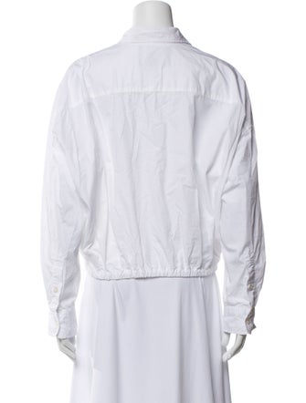 R13 Crossover Bubble Shirt Long Sleeve Button-Up Top