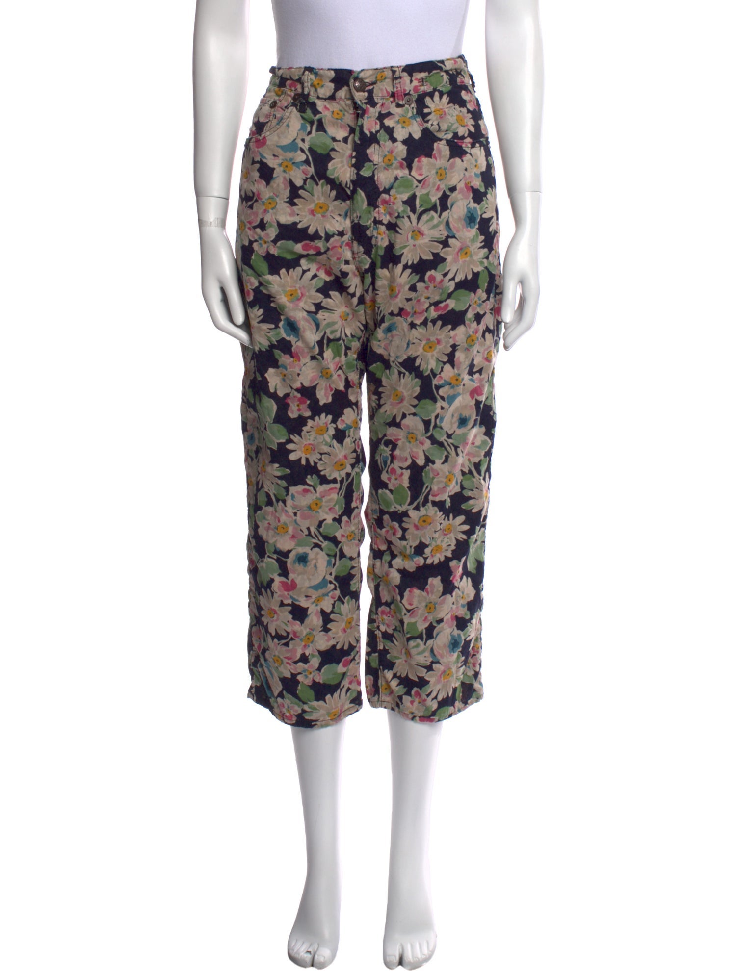 R13 Floral Print Straight Leg Pants