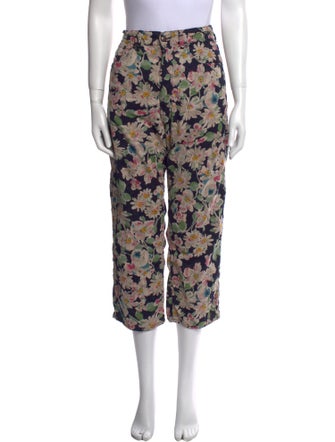 R13 Floral Print Straight Leg Pants