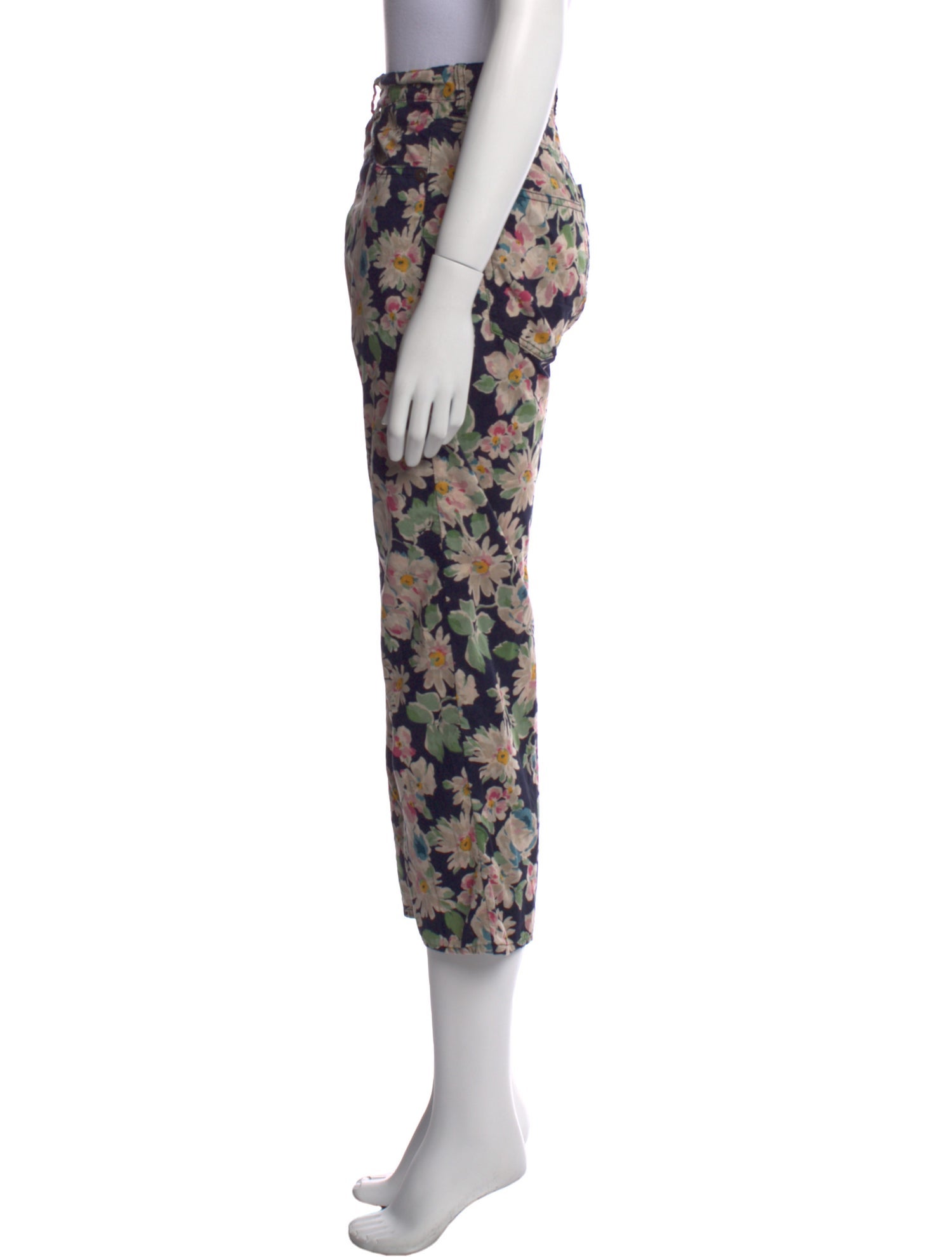R13 Floral Print Straight Leg Pants
