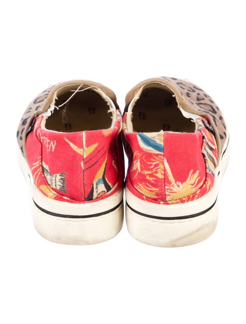 R13 Canvas Animal Print Slingback Flats