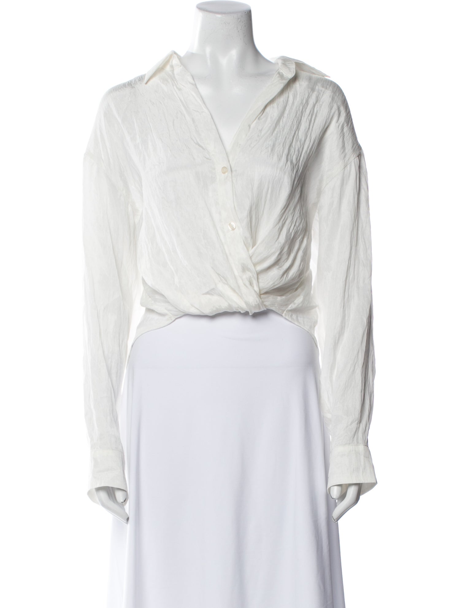 R13 V-Neck Long Sleeve Crop Top w/ Tags