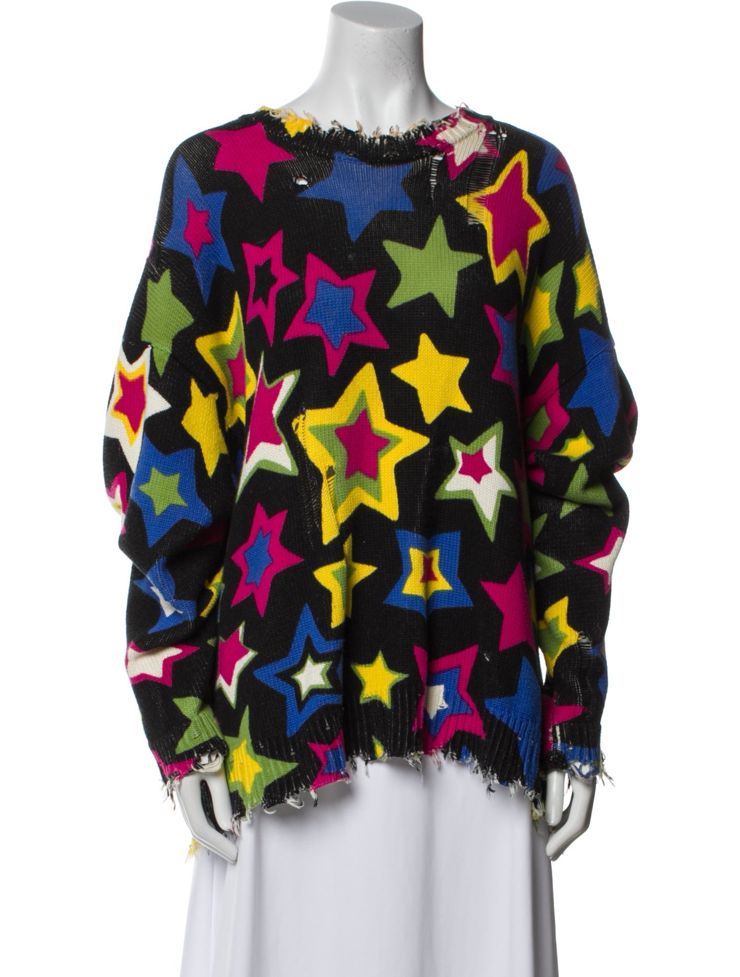 R13 Printed Crew Neck Sweater