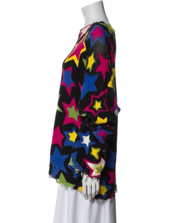 R13 Printed Crew Neck Sweater