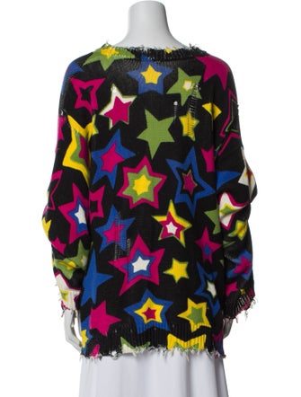 R13 Printed Crew Neck Sweater