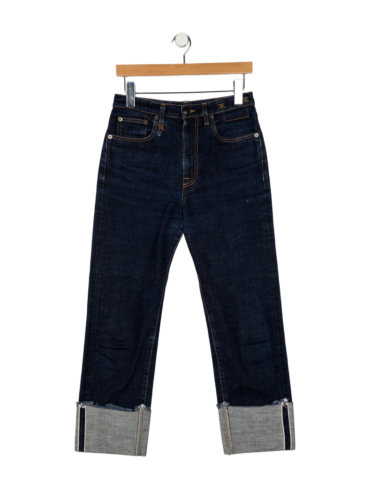 R13 High-Rise Straight Leg Jeans