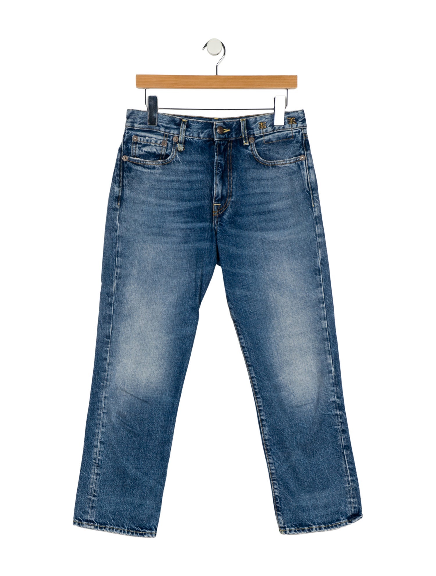 R13 Mid-Rise Straight Leg Jeans