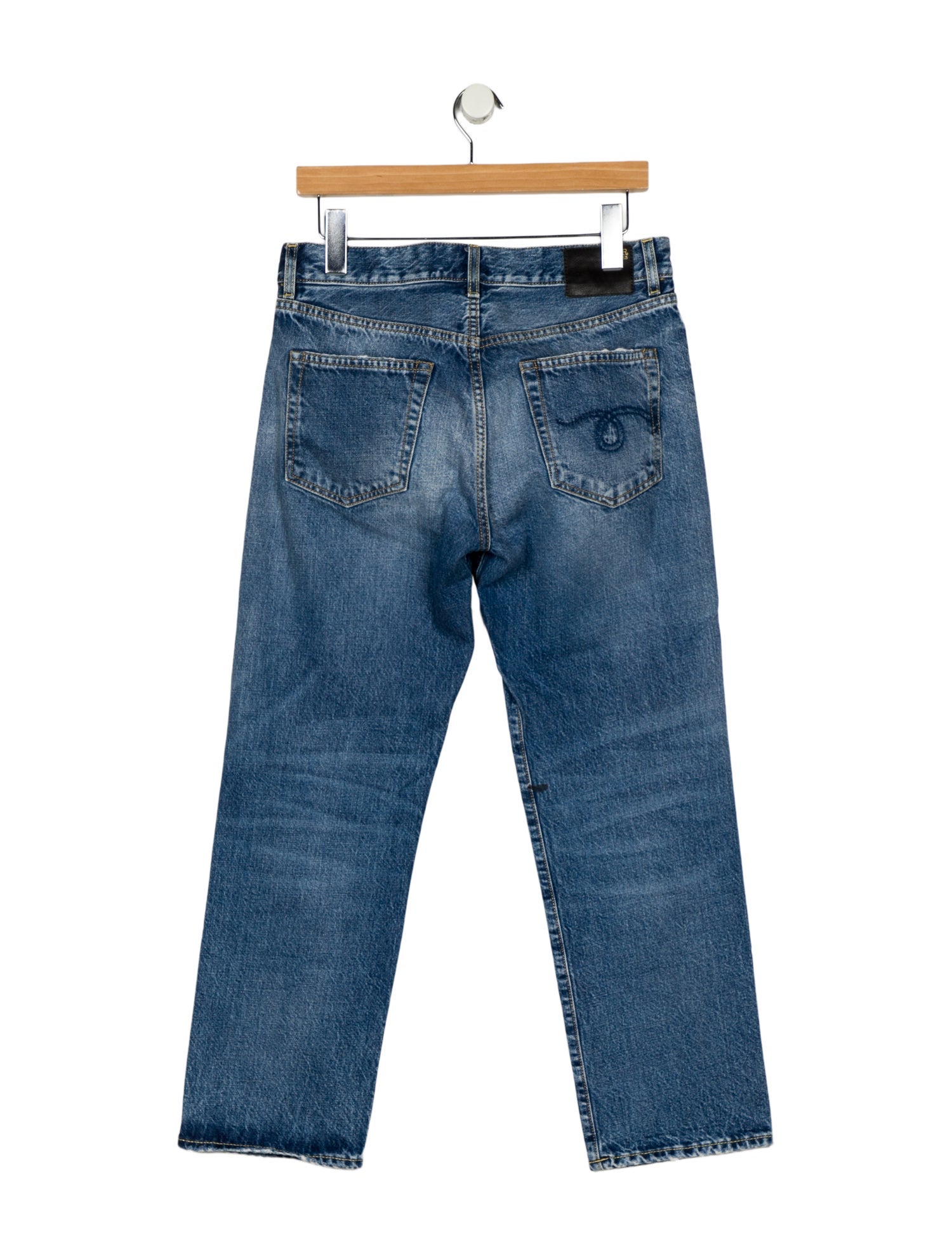 R13 Mid-Rise Straight Leg Jeans