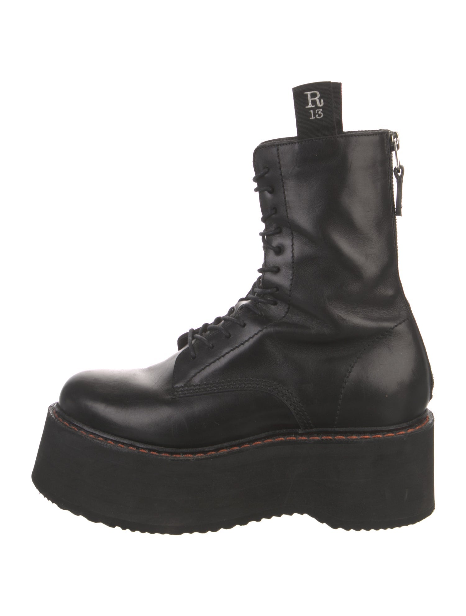 R13 Leather Combat Boots