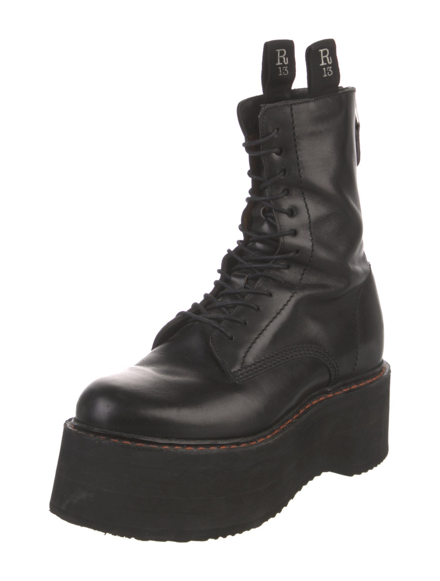 R13 Leather Combat Boots