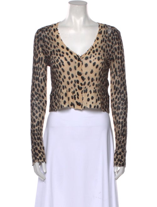 R13 Cashmere Animal Print Sweater