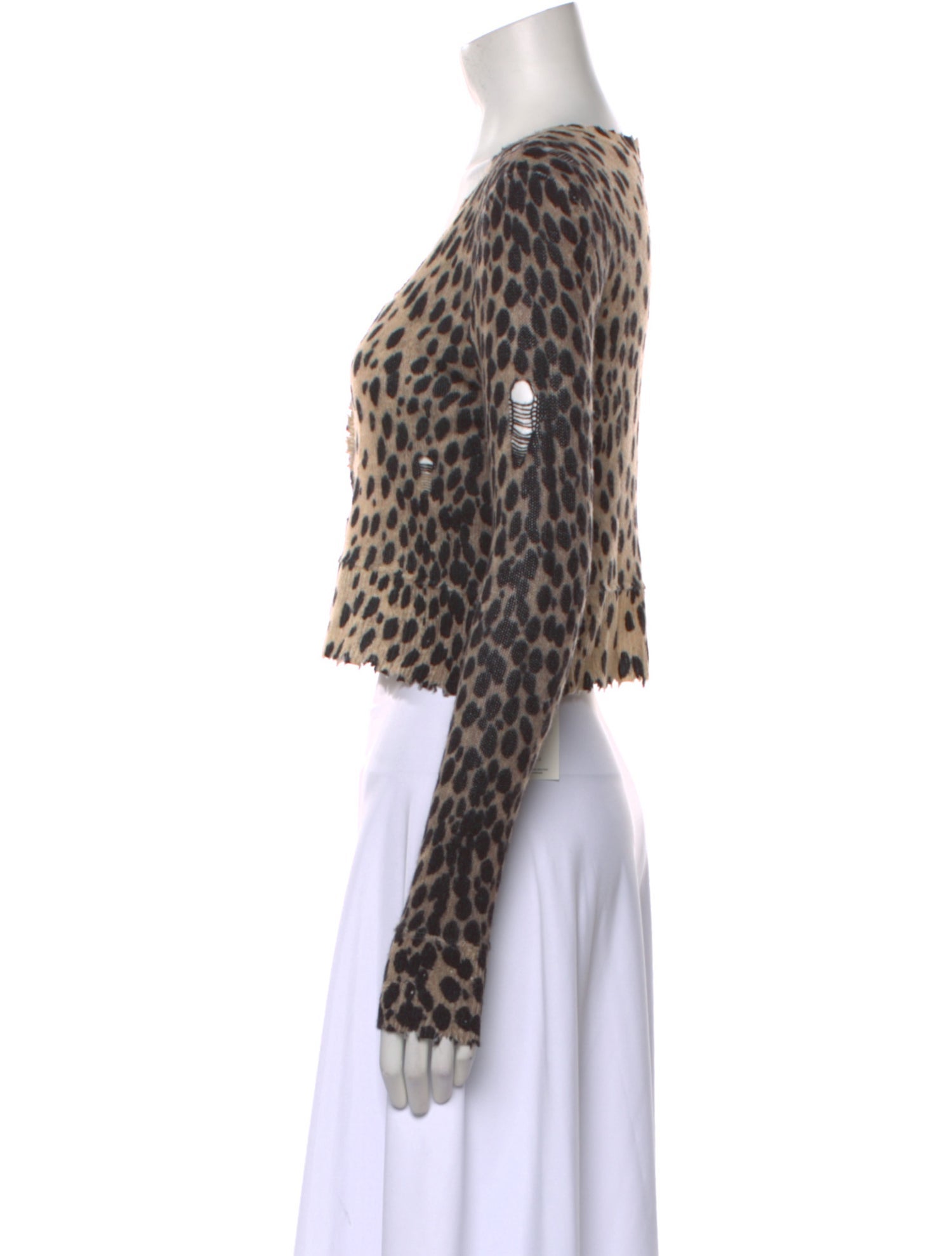 R13 Cashmere Animal Print Sweater
