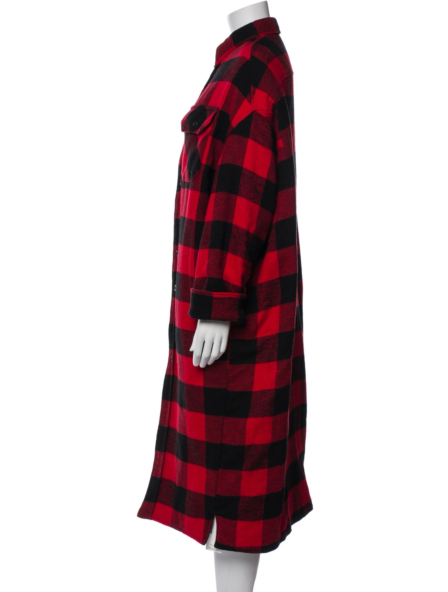 R13 Plaid Print Coat