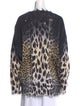 R13 Animal Print Crew Neck Sweatshirt