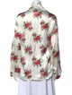 R13 Silk Floral Print Button-Up Top