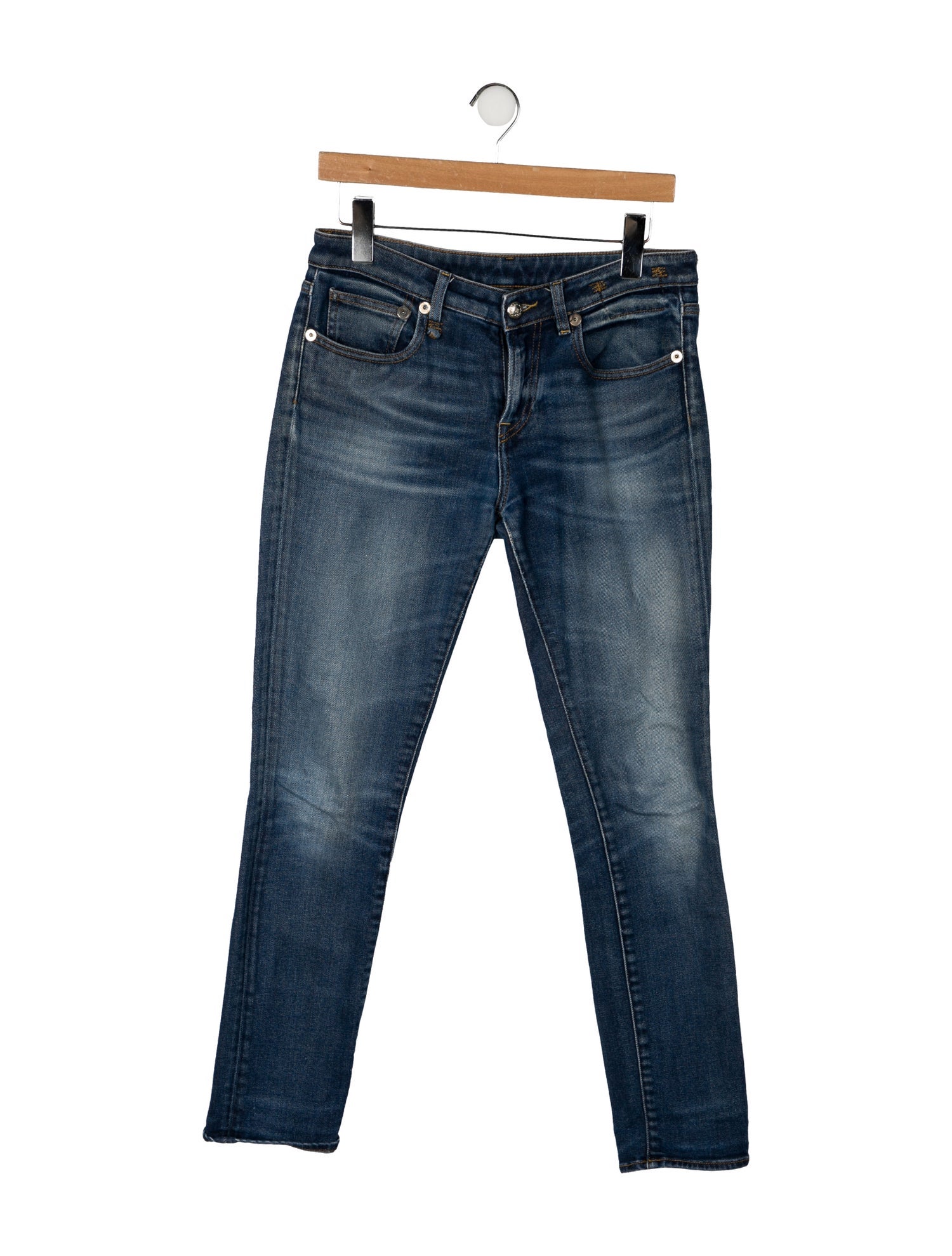 R13 Mid-Rise Skinny Leg Jeans