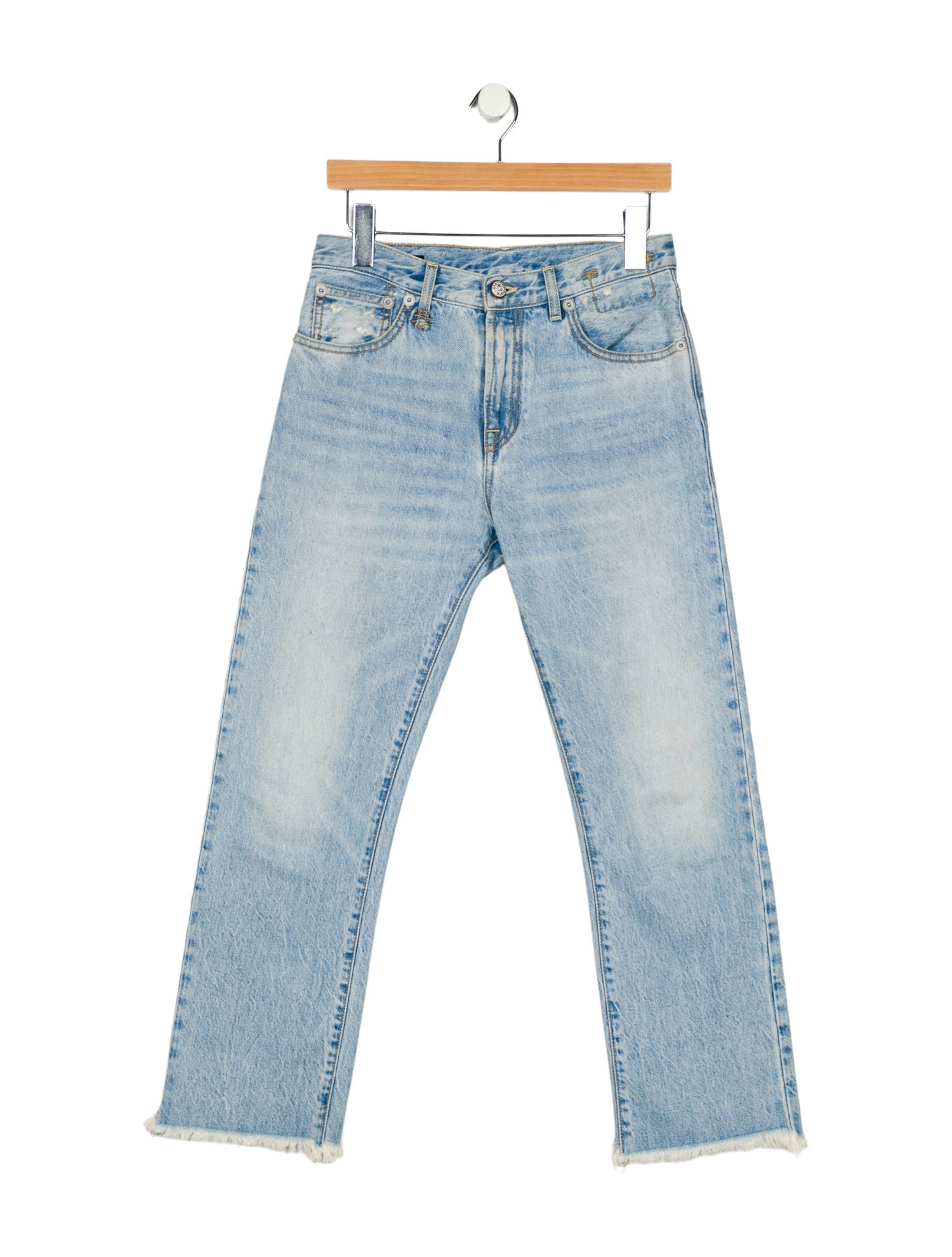 R13 Mid-Rise Straight Leg Jeans