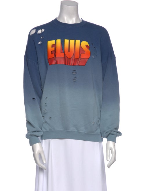 R13 Graphic Print Crew Neck Sweatshirt