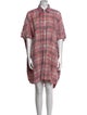 R13 Plaid Print Knee-Length Dress