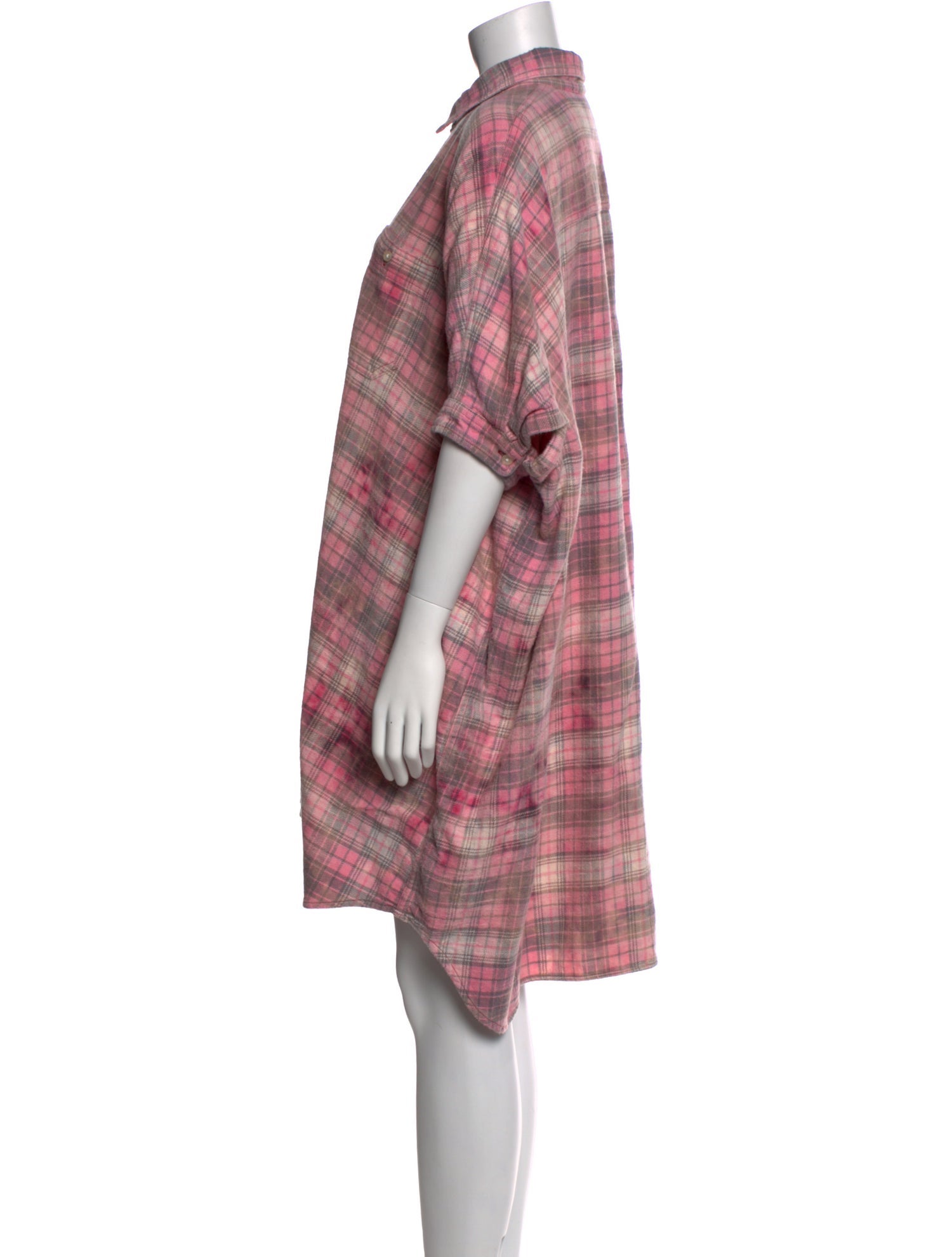 R13 Plaid Print Knee-Length Dress